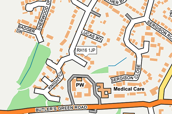 RH16 1JP map - OS OpenMap – Local (Ordnance Survey)
