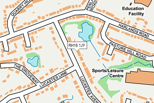 RH16 1JY map - OS OpenMap – Local (Ordnance Survey)