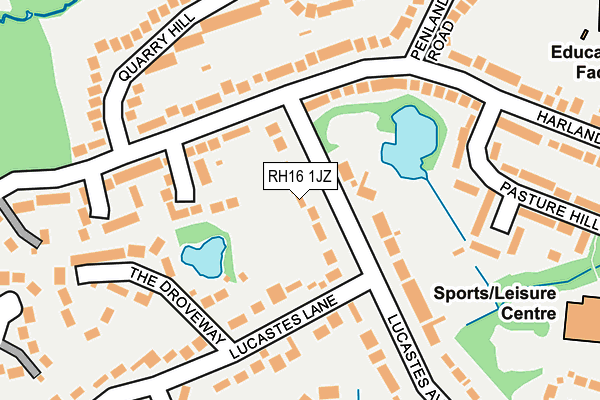 RH16 1JZ map - OS OpenMap – Local (Ordnance Survey)