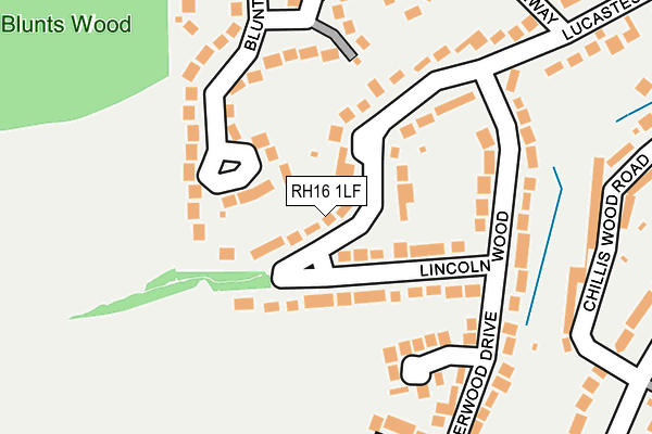 RH16 1LF map - OS OpenMap – Local (Ordnance Survey)