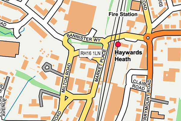 RH16 1LN map - OS OpenMap – Local (Ordnance Survey)