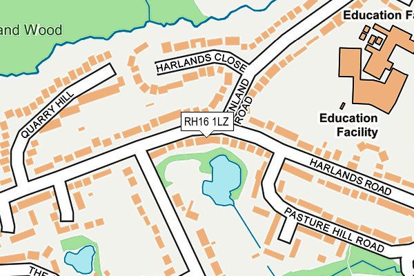 RH16 1LZ map - OS OpenMap – Local (Ordnance Survey)