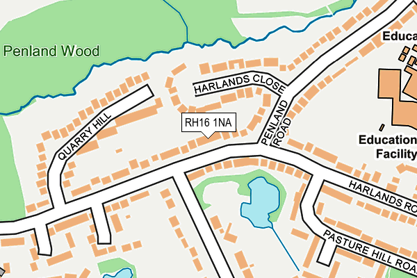 RH16 1NA map - OS OpenMap – Local (Ordnance Survey)