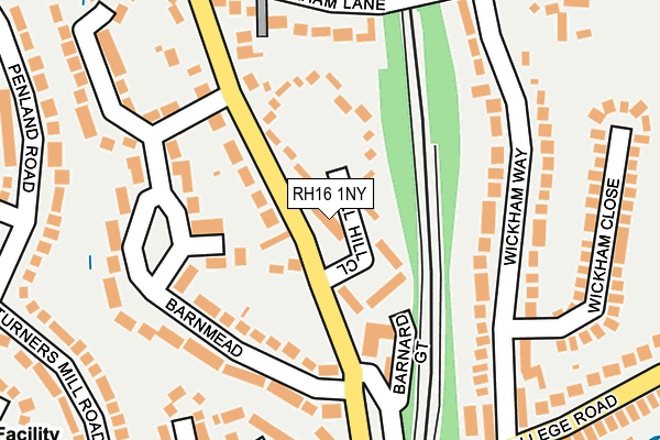 RH16 1NY map - OS OpenMap – Local (Ordnance Survey)