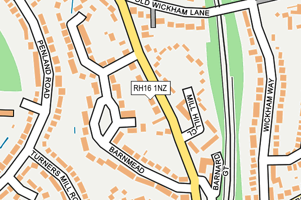 RH16 1NZ map - OS OpenMap – Local (Ordnance Survey)