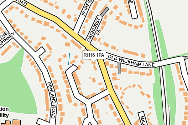 RH16 1PA map - OS OpenMap – Local (Ordnance Survey)