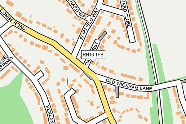 RH16 1PB map - OS OpenMap – Local (Ordnance Survey)