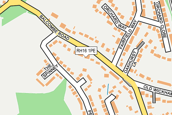 RH16 1PE map - OS OpenMap – Local (Ordnance Survey)