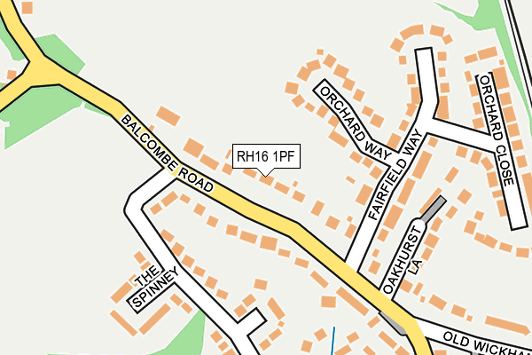 RH16 1PF map - OS OpenMap – Local (Ordnance Survey)