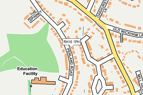 RH16 1PH map - OS OpenMap – Local (Ordnance Survey)