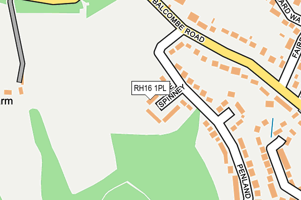 RH16 1PL map - OS OpenMap – Local (Ordnance Survey)