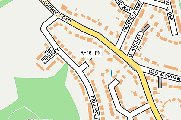 RH16 1PN map - OS OpenMap – Local (Ordnance Survey)
