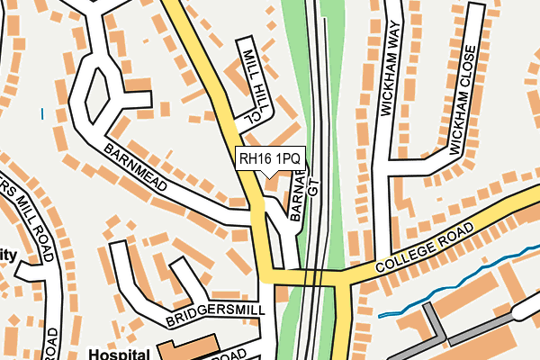 RH16 1PQ map - OS OpenMap – Local (Ordnance Survey)