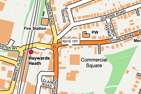 RH16 1PY map - OS OpenMap – Local (Ordnance Survey)