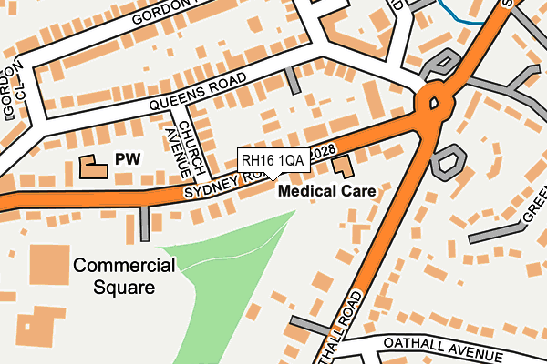 RH16 1QA map - OS OpenMap – Local (Ordnance Survey)