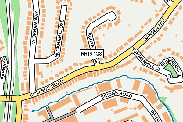 RH16 1QS map - OS OpenMap – Local (Ordnance Survey)