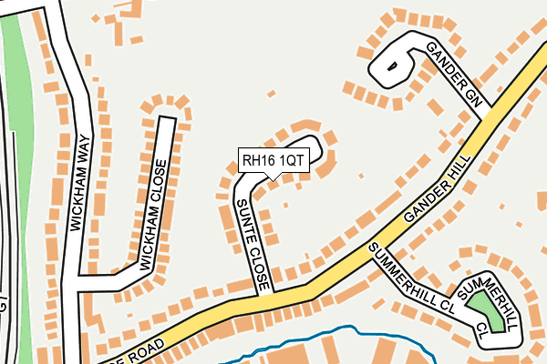 RH16 1QT map - OS OpenMap – Local (Ordnance Survey)