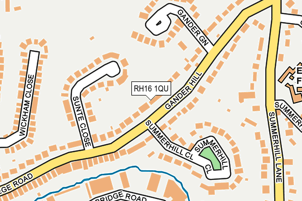 RH16 1QU map - OS OpenMap – Local (Ordnance Survey)