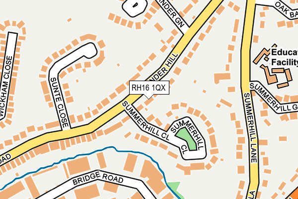 RH16 1QX map - OS OpenMap – Local (Ordnance Survey)