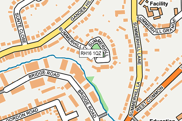 RH16 1QZ map - OS OpenMap – Local (Ordnance Survey)