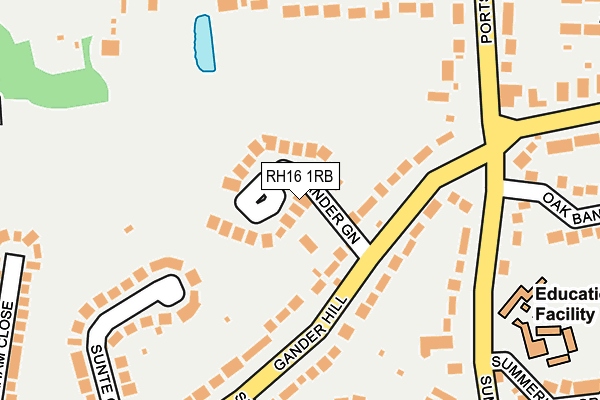 RH16 1RB map - OS OpenMap – Local (Ordnance Survey)