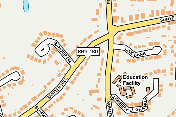 RH16 1RD map - OS OpenMap – Local (Ordnance Survey)