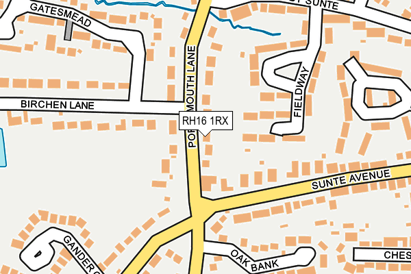 RH16 1RX map - OS OpenMap – Local (Ordnance Survey)