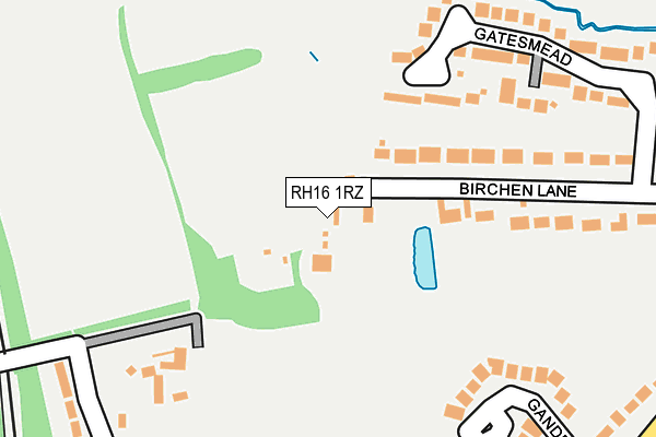 RH16 1RZ map - OS OpenMap – Local (Ordnance Survey)