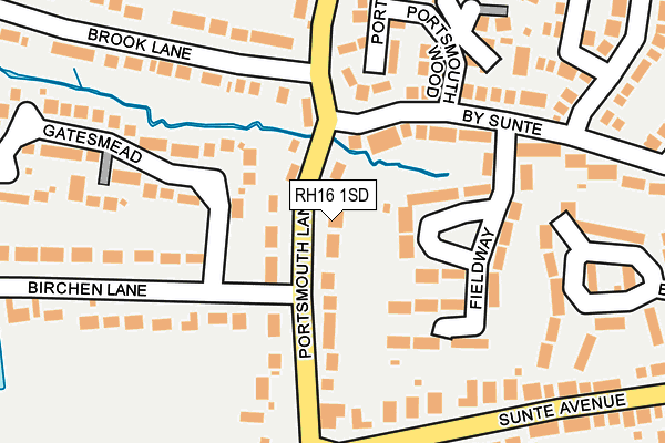 RH16 1SD map - OS OpenMap – Local (Ordnance Survey)