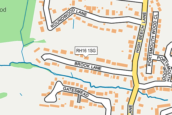 RH16 1SG map - OS OpenMap – Local (Ordnance Survey)
