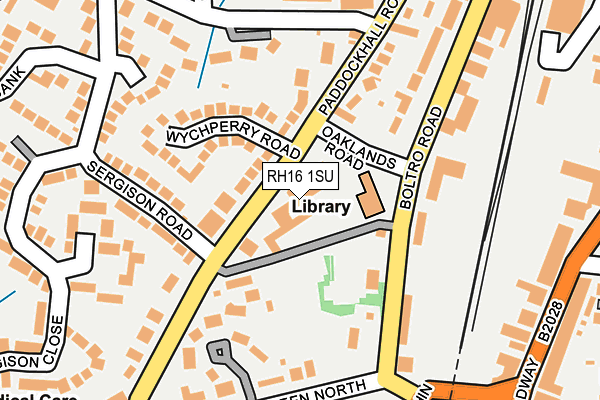 RH16 1SU map - OS OpenMap – Local (Ordnance Survey)