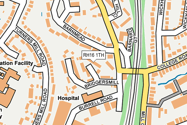 RH16 1TH map - OS OpenMap – Local (Ordnance Survey)
