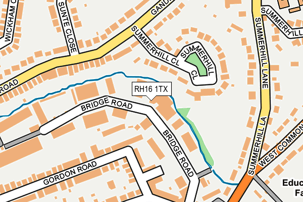 RH16 1TX map - OS OpenMap – Local (Ordnance Survey)