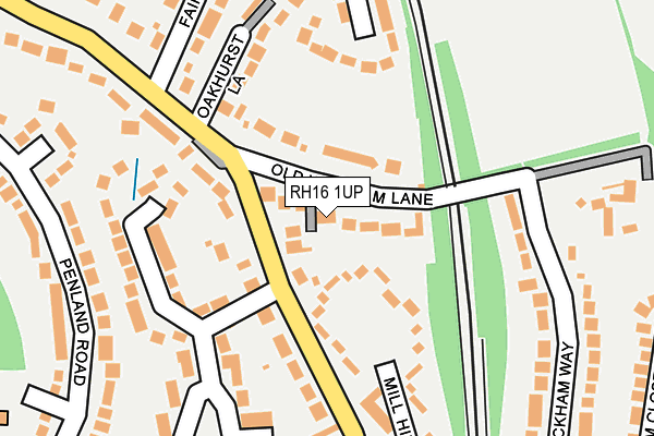 RH16 1UP map - OS OpenMap – Local (Ordnance Survey)