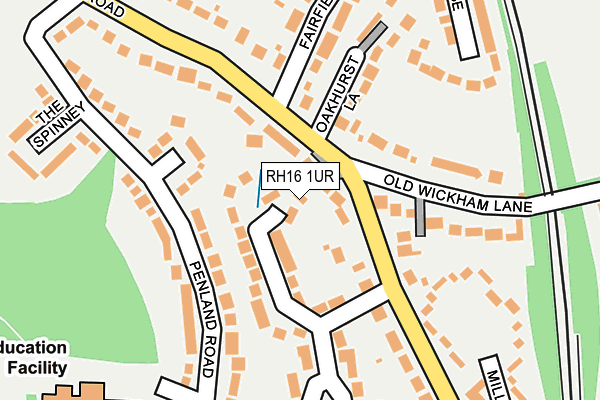 RH16 1UR map - OS OpenMap – Local (Ordnance Survey)