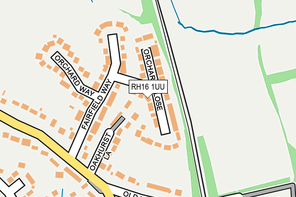 RH16 1UU map - OS OpenMap – Local (Ordnance Survey)