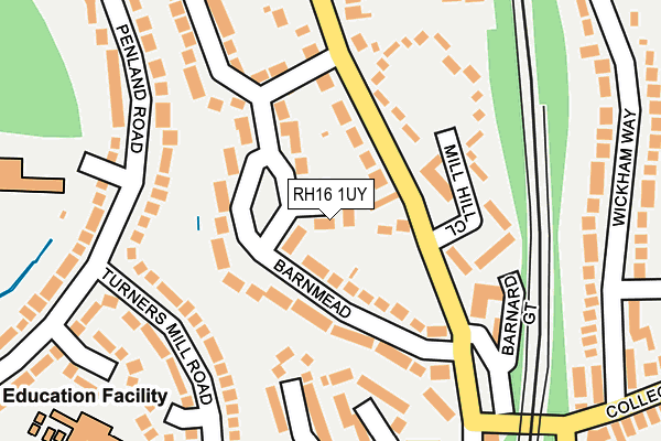 RH16 1UY map - OS OpenMap – Local (Ordnance Survey)