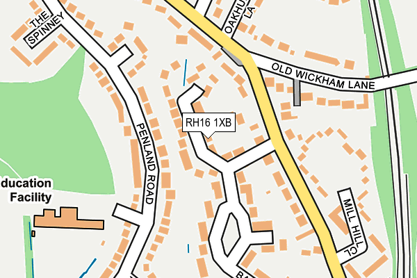 RH16 1XB map - OS OpenMap – Local (Ordnance Survey)