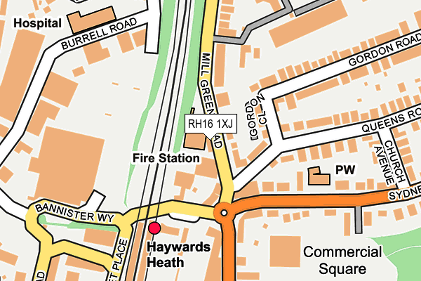 RH16 1XJ map - OS OpenMap – Local (Ordnance Survey)