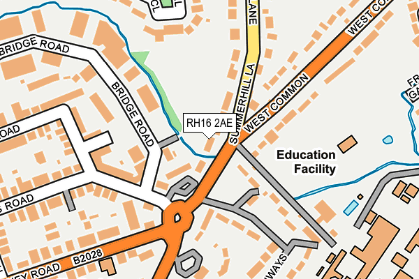 RH16 2AE map - OS OpenMap – Local (Ordnance Survey)