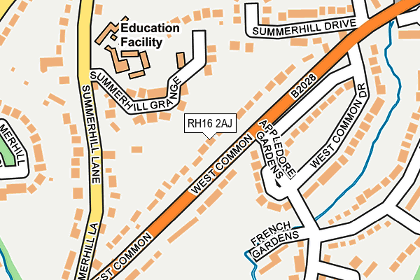 RH16 2AJ map - OS OpenMap – Local (Ordnance Survey)