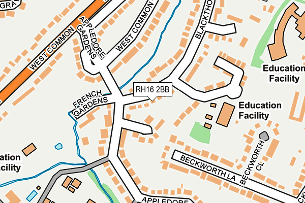 RH16 2BB map - OS OpenMap – Local (Ordnance Survey)