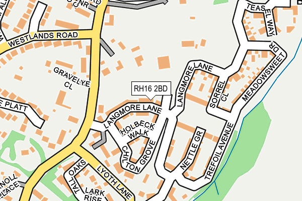 RH16 2BD map - OS OpenMap – Local (Ordnance Survey)