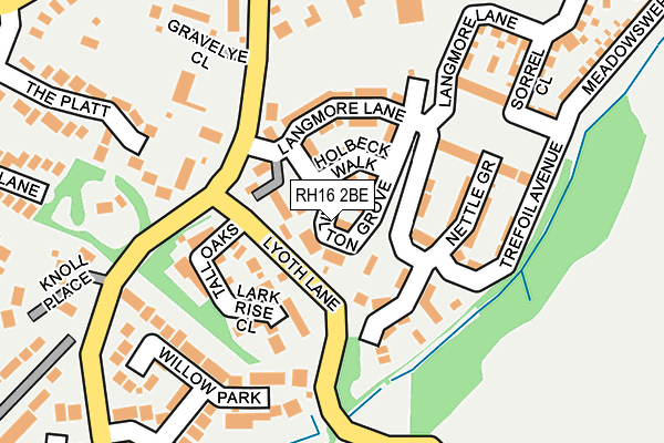 RH16 2BE map - OS OpenMap – Local (Ordnance Survey)