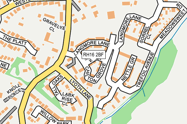 RH16 2BF map - OS OpenMap – Local (Ordnance Survey)