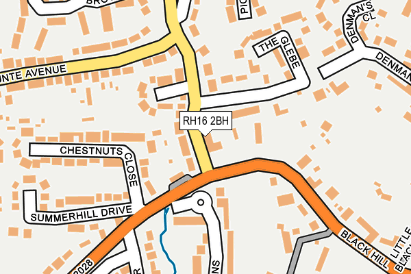 RH16 2BH map - OS OpenMap – Local (Ordnance Survey)