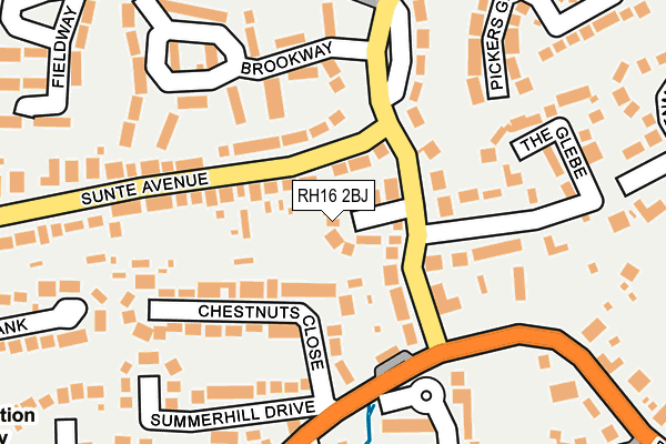 RH16 2BJ map - OS OpenMap – Local (Ordnance Survey)