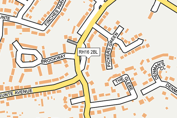 RH16 2BL map - OS OpenMap – Local (Ordnance Survey)
