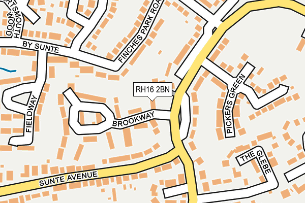 RH16 2BN map - OS OpenMap – Local (Ordnance Survey)