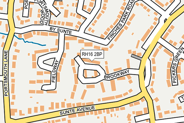 RH16 2BP map - OS OpenMap – Local (Ordnance Survey)